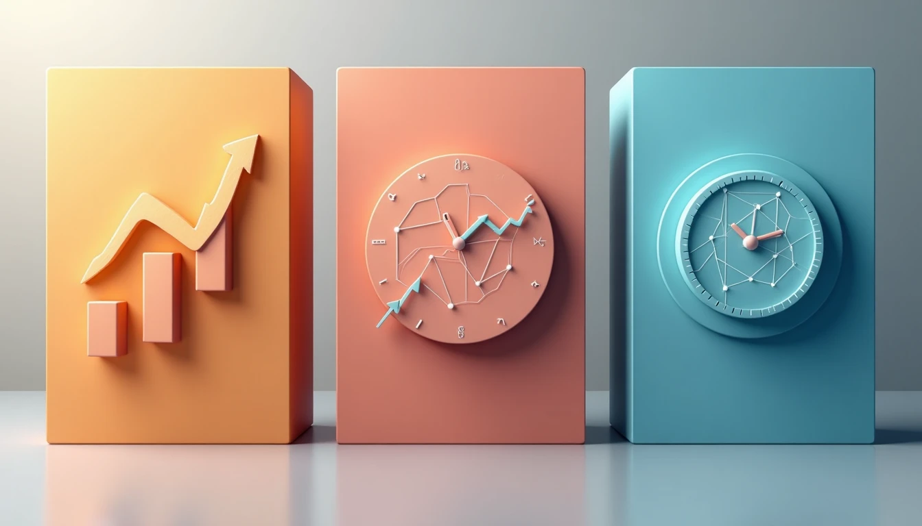 Visueller Vergleich der Handelszeiten von Aktien, Forex und Krypto
