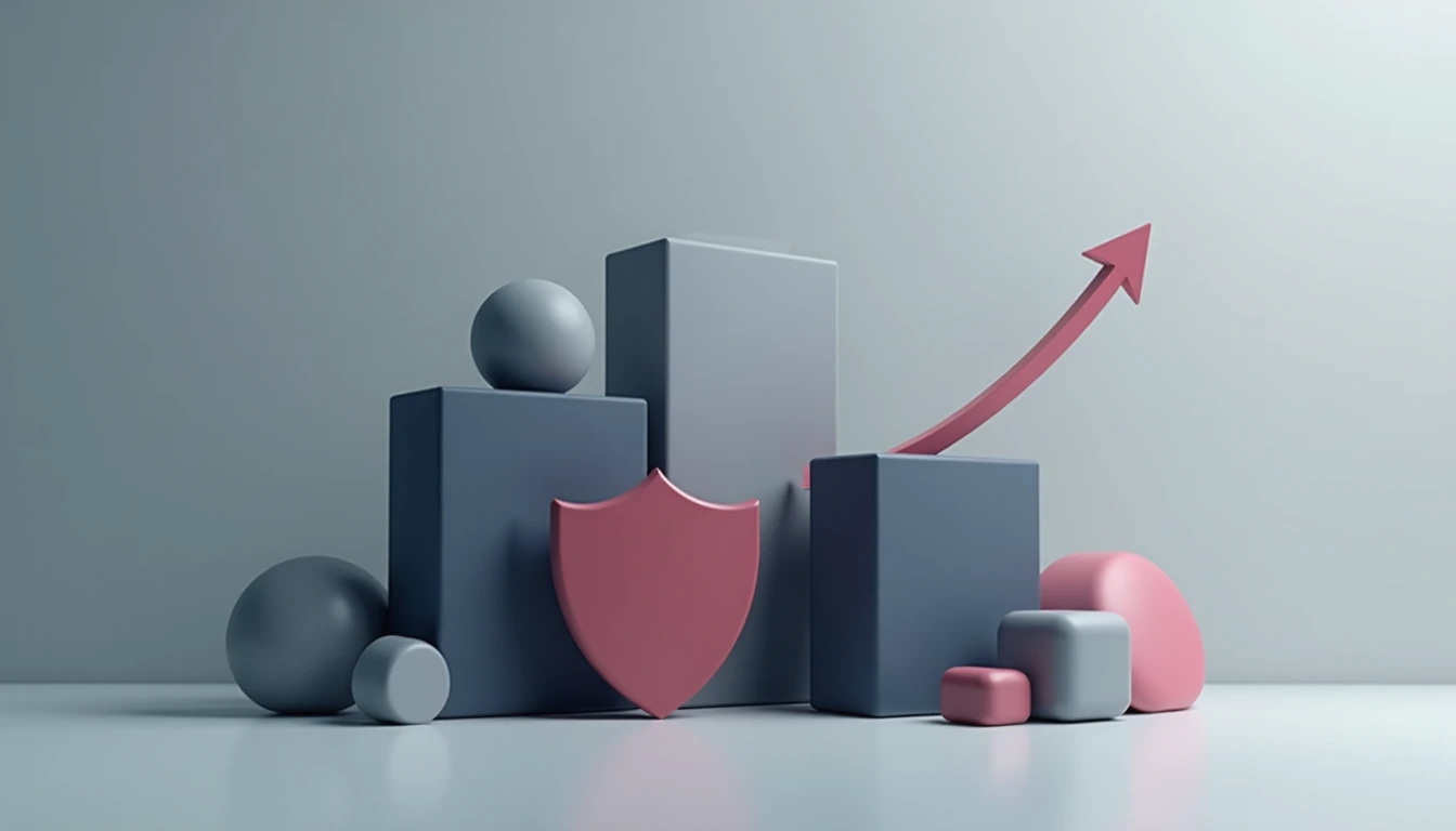 Abstrakte Darstellung der Absicherung eines Portfolios mit Derivaten