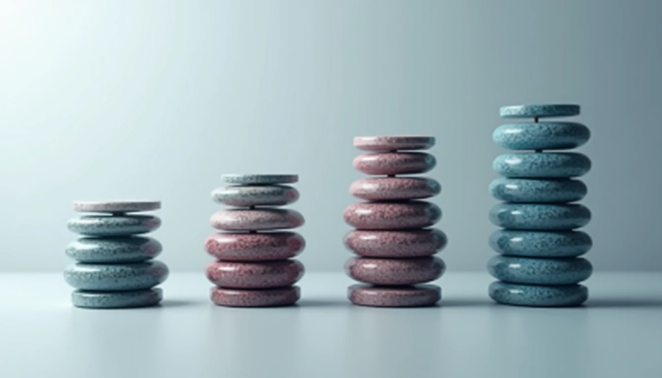 Abstrahierter Vergleich von ETF, Aktien, Forex und Krypto im Portfolio