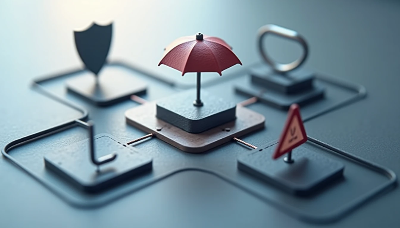Symbole für umsichtiges Risikomanagement im Optionshandel